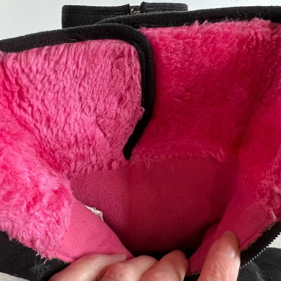 Skechers Girls Mid-Calf Black Boots Pink Buttons Size 11 Fall Winter - Picture 10 of 10